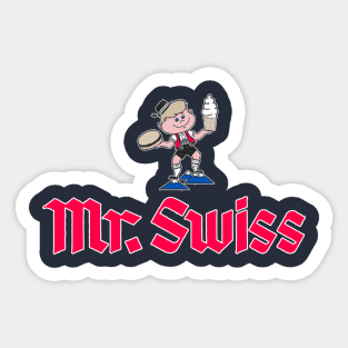 Mr. Swiss Restaurant Chain (Larger Text) Sticker